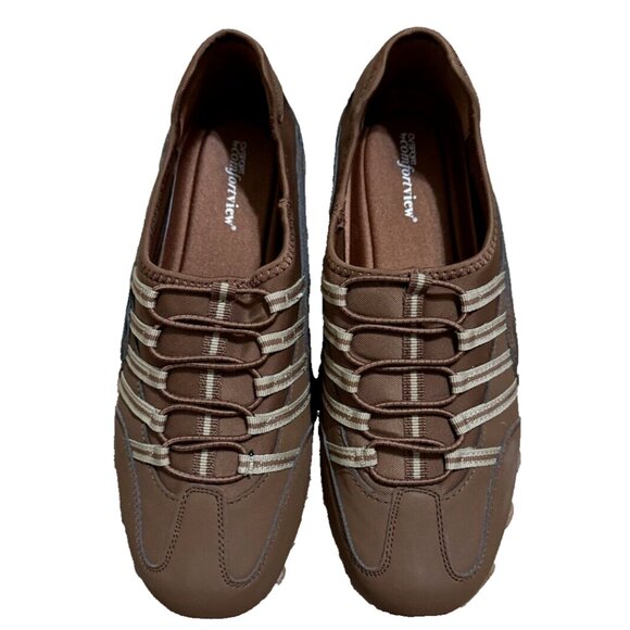 CV Sport Woman Within Slip On Sneakers Brown Size 11 WW - Picture 1 of 6